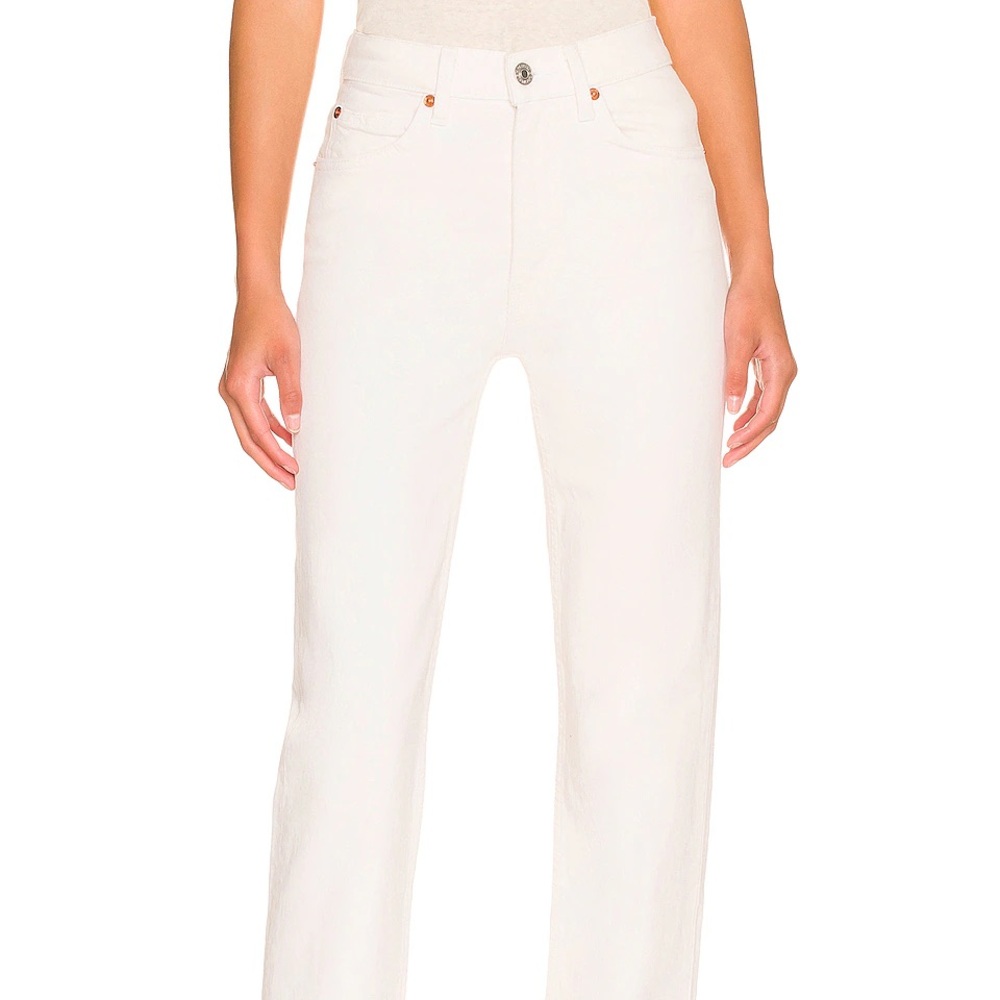 Re/Done Straight Off-White Jeans, size 25.